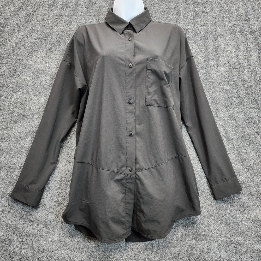 The North Face Women's Stretch Hiking Gorpcore Button Up Shirt Black Size M